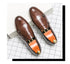 Men's Leather Formal Monk Shoes for Business Office and Wedding Events